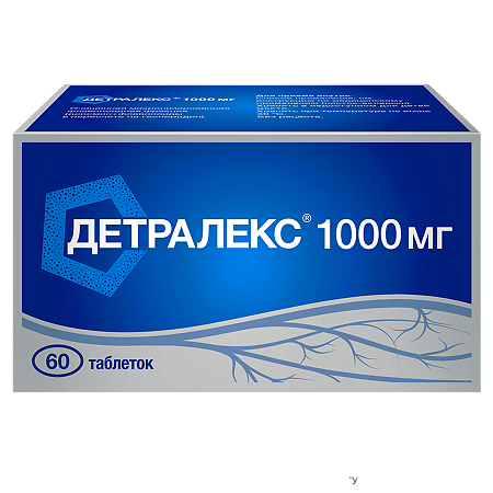 Детралекс 1000мг 60 шт — цена 3 166 ₽ в Еаптека